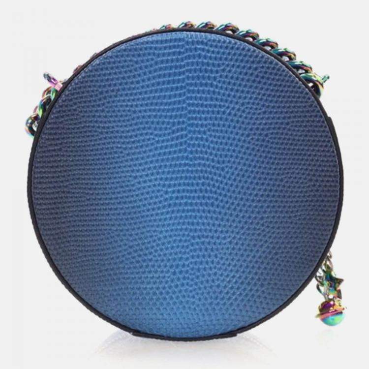 Bolsa Chanel Round As Earth Azul Pequena