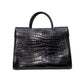 Bolsa Christian Dior Diorever Croco Preta