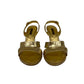 Sandália Louis Vuitton Dourada Tam 37 BR
