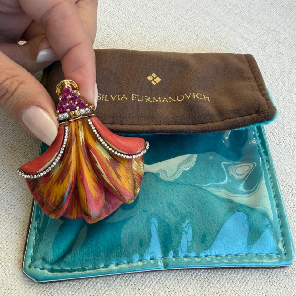 ⁠Brinco Silvia Furmanowitch Colorido Com Strass