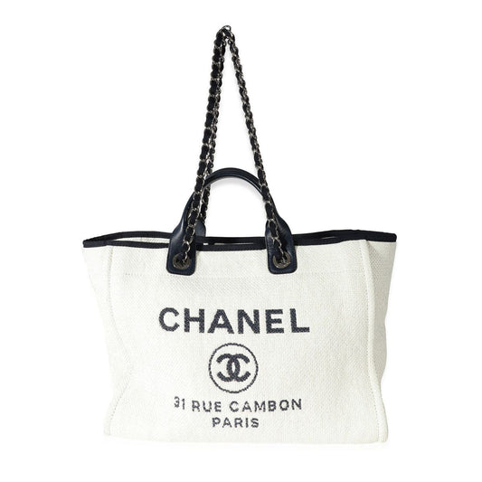 Bolsa Chanel Deauville Off White Média