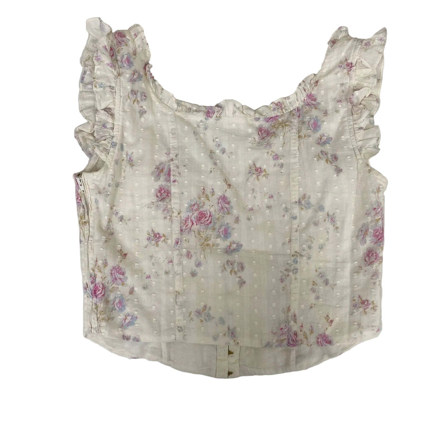 Top Love Shack Fancy Corset  Branco Tam PP BR
