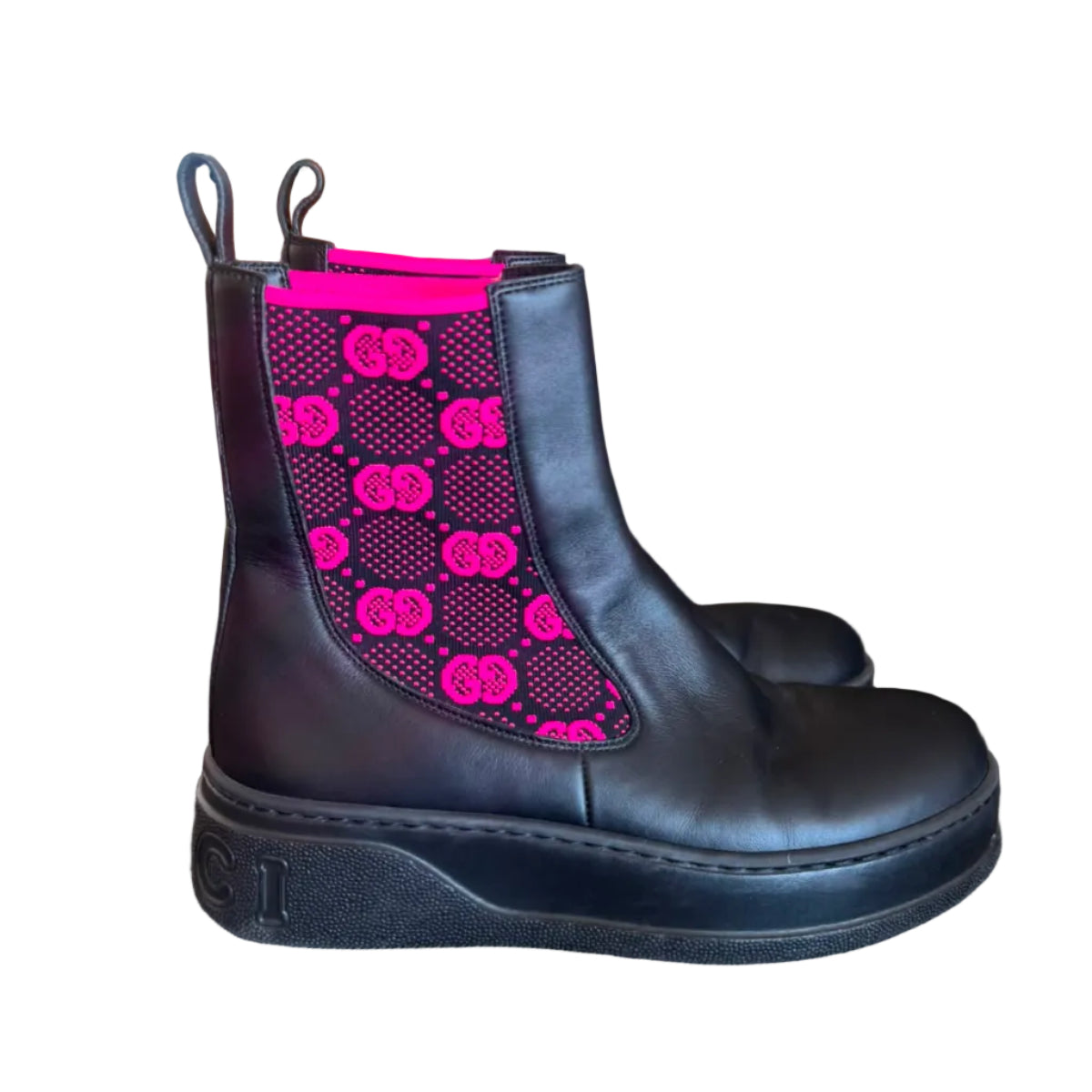 Bota Gucci Elastico Rosa Tam 38 Br
