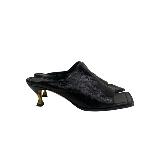 Mule Bottega Veneta Preto Salto Tam 34 Br