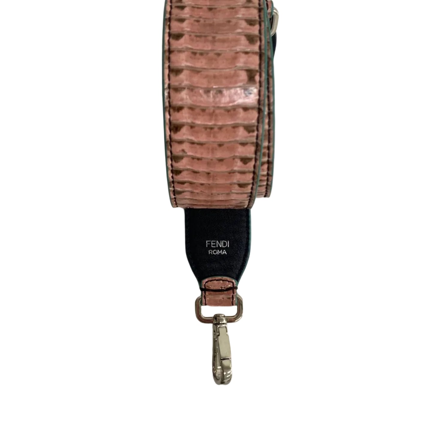 Alça Fendi Couro de Cobra Rosa