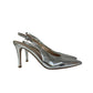 Scarpin Gianvito Rossi Slingback Prata Tam 34 BR