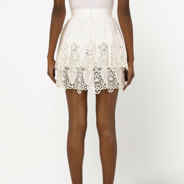 Saia Dolce&Gabbana Branca Bordada Tam 36 Br
