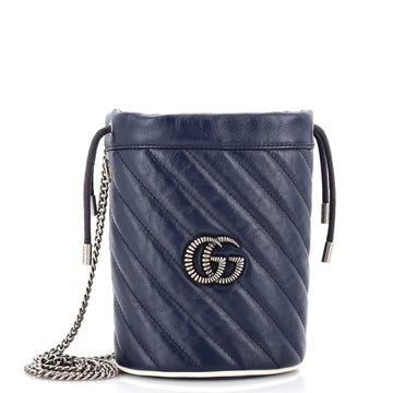 Bolsa Gucci GG Marmont Mini Bucket Azul