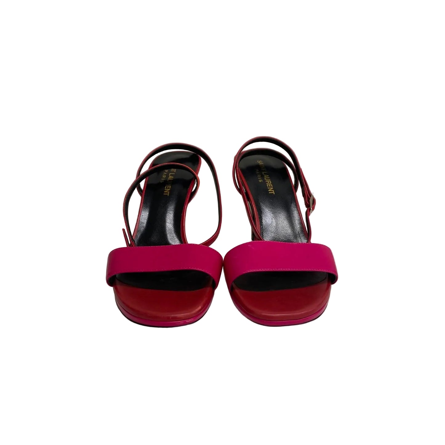 Sandália Saint Laurent Vermelha e Rosa Tam 36 Br