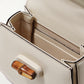 Bolsa Gucci Bamboo Top Handle Off White
