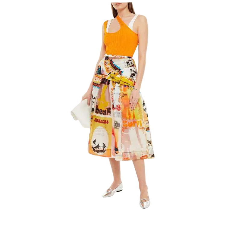 Saia Zimmermann Estampado Amarelo Tam 40 Br