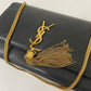Bolsa Saint Laurent Preta Ferragem Dourada