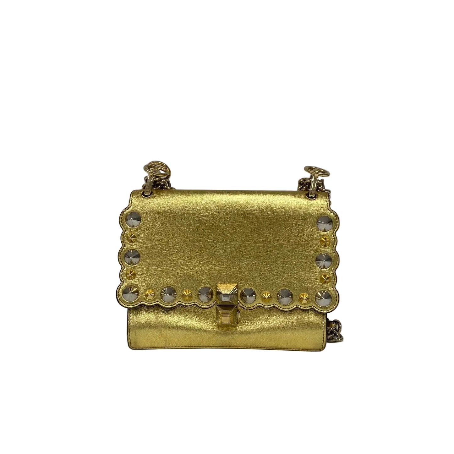Bolsa Fendi Kan Dourada