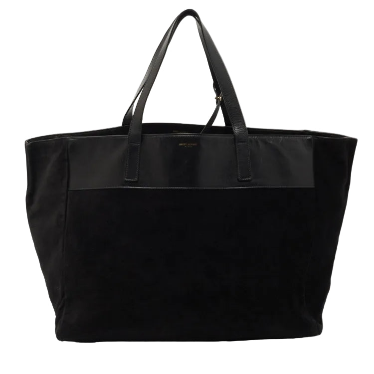 Bolsa Saint Laurent Tote Reversível Preta Grande