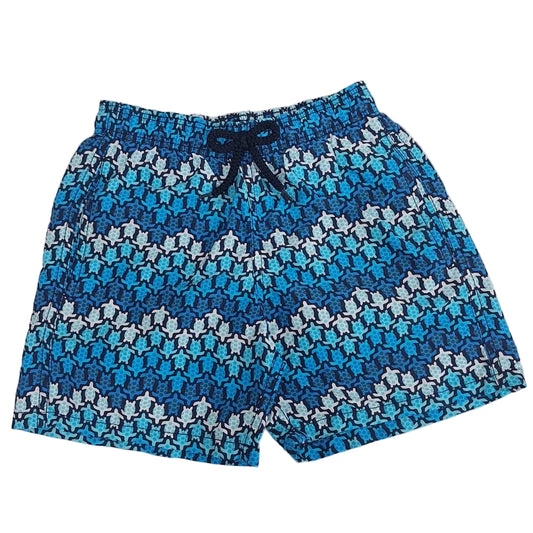 Bermuda Vilebrequin Tons de Azul Tartaruga Infantil Tam 10 Anos Br