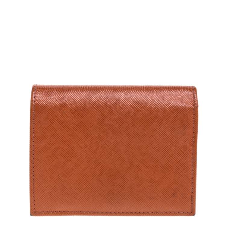 Carteira Prada Laranja Pequena