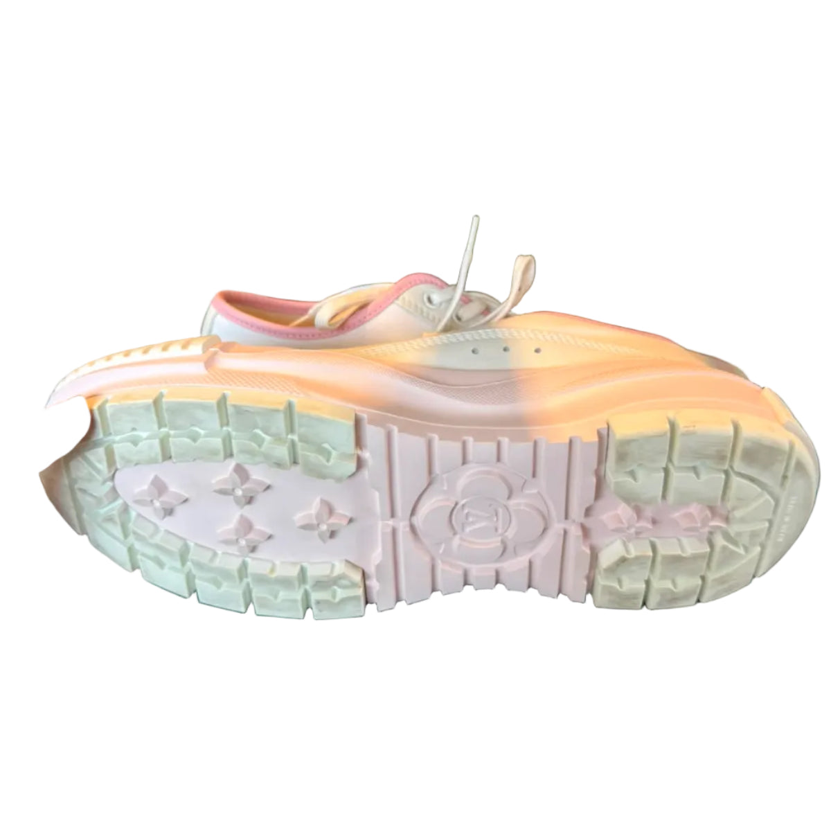 Tenis Louis Vuitton Branco e Rosa Tam 37,5 Br