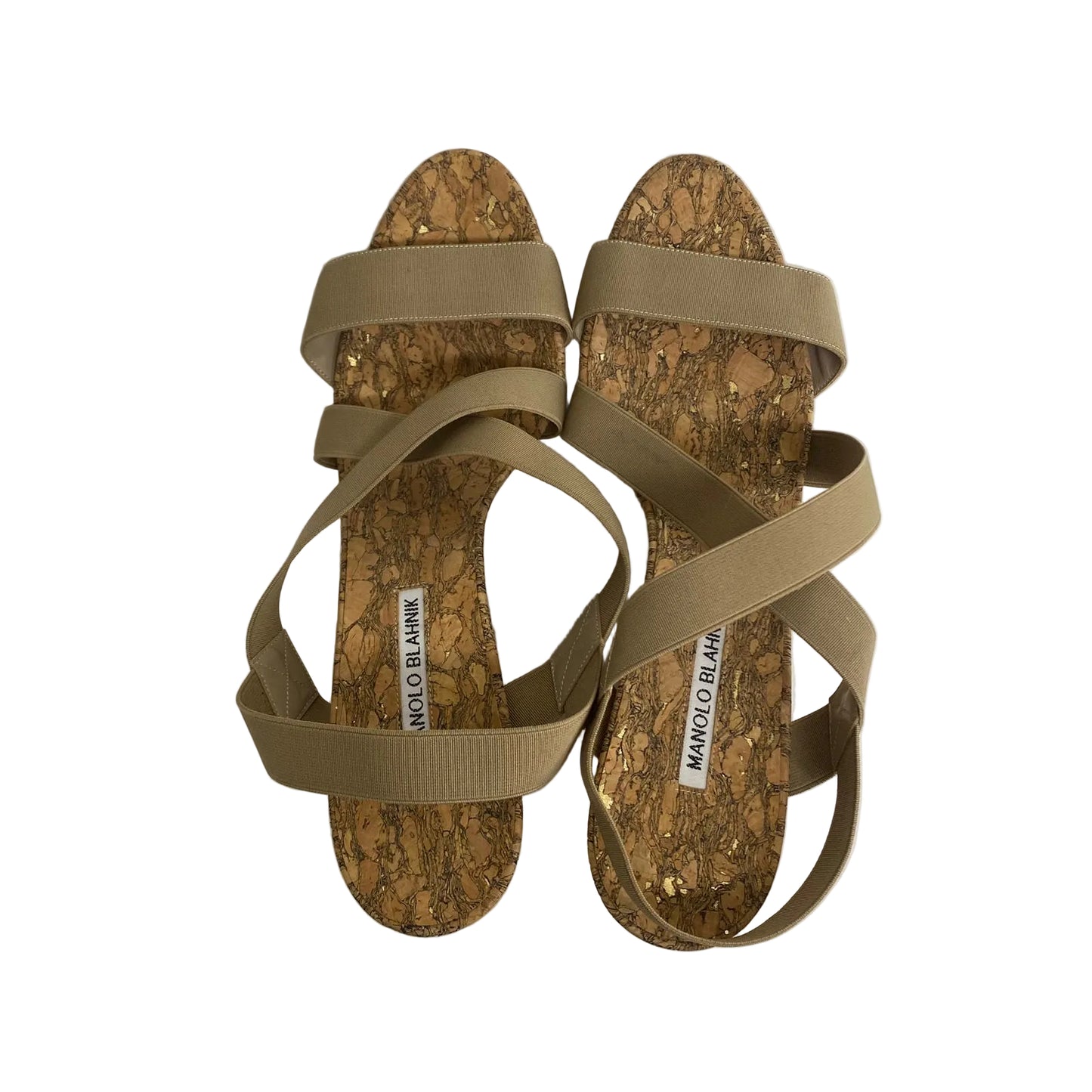 Sandalia Manolo Blahnik Bege Tam 40 Br