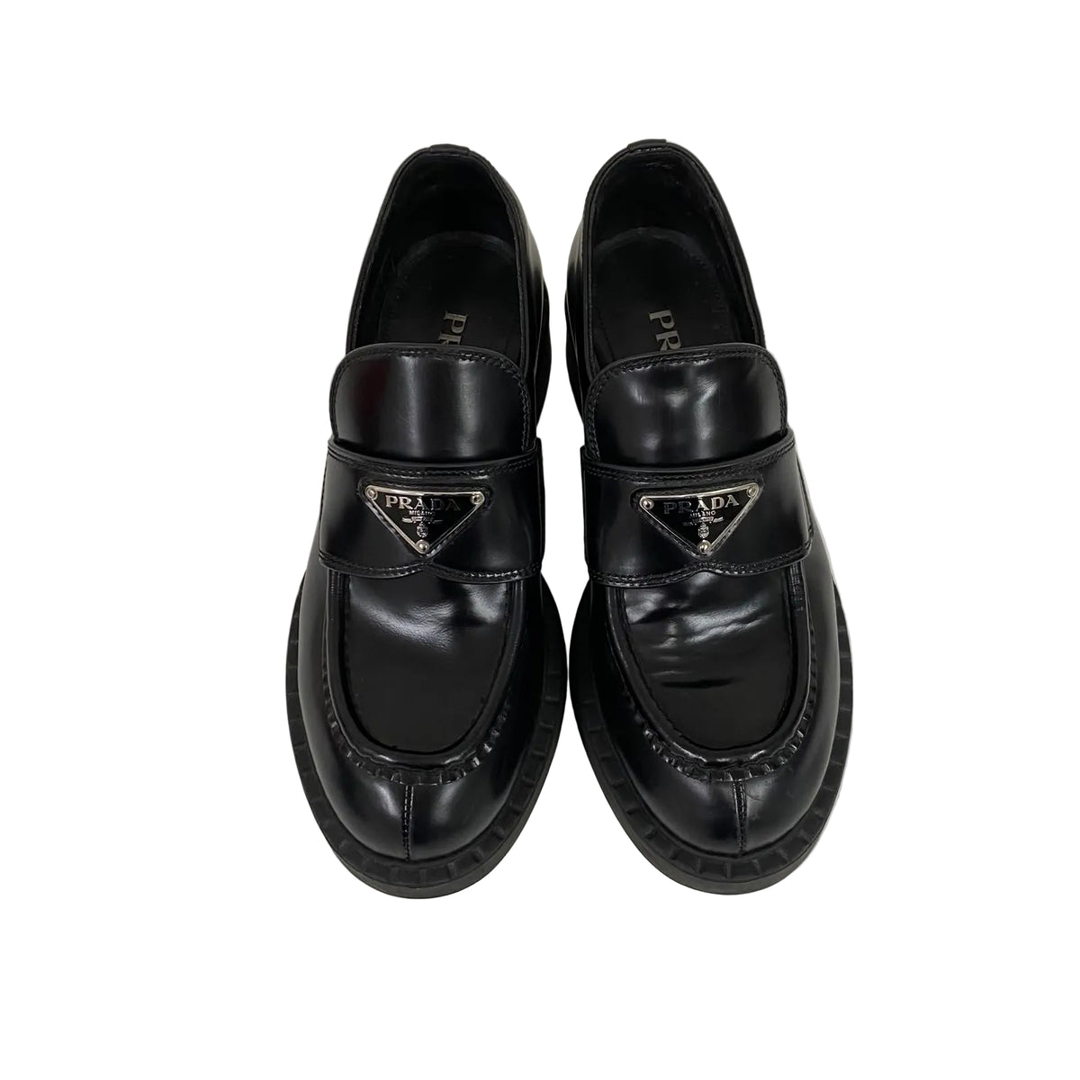 Mocassim Prada Preto Vinil Tam 35 Br