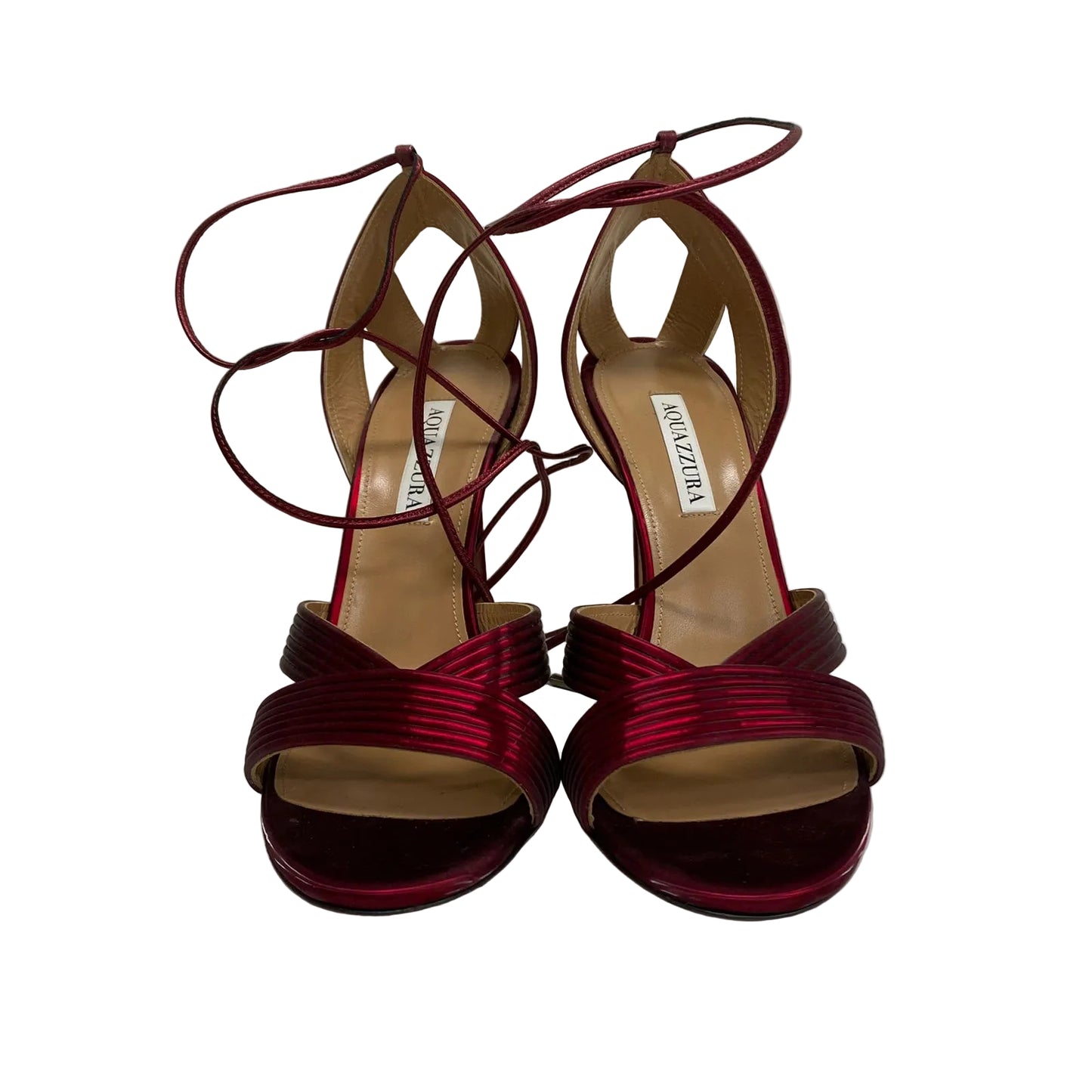 Sandalia Aquazzura Vinho Tam 38,5 Br