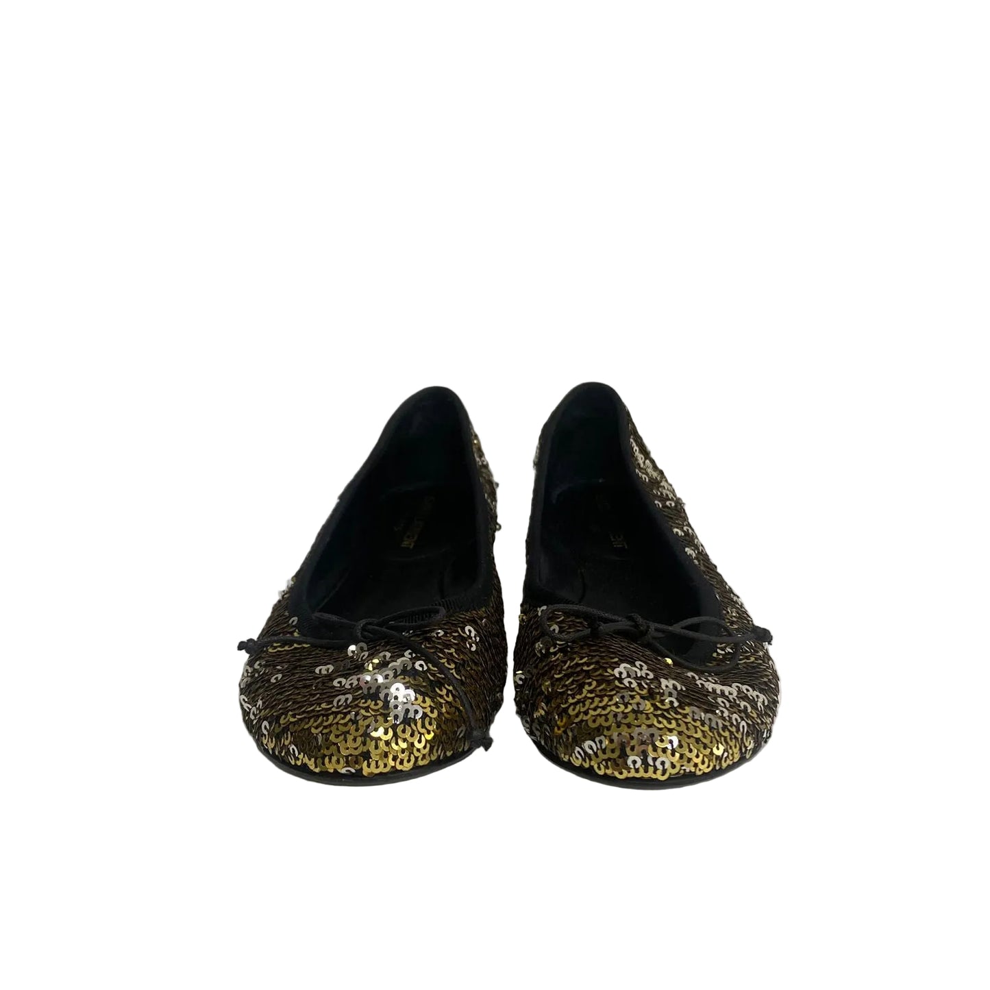 Sapatilha Saint Laurent Lantejoulas Dourada Tam 34 Br