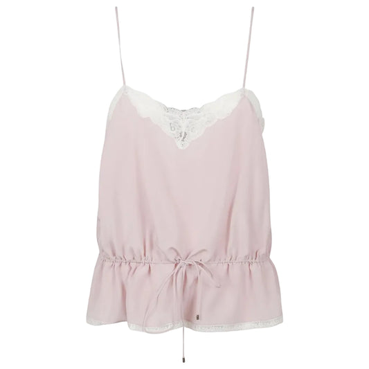 Blusa Chloé Rosa Com Renda Tam 36 BR