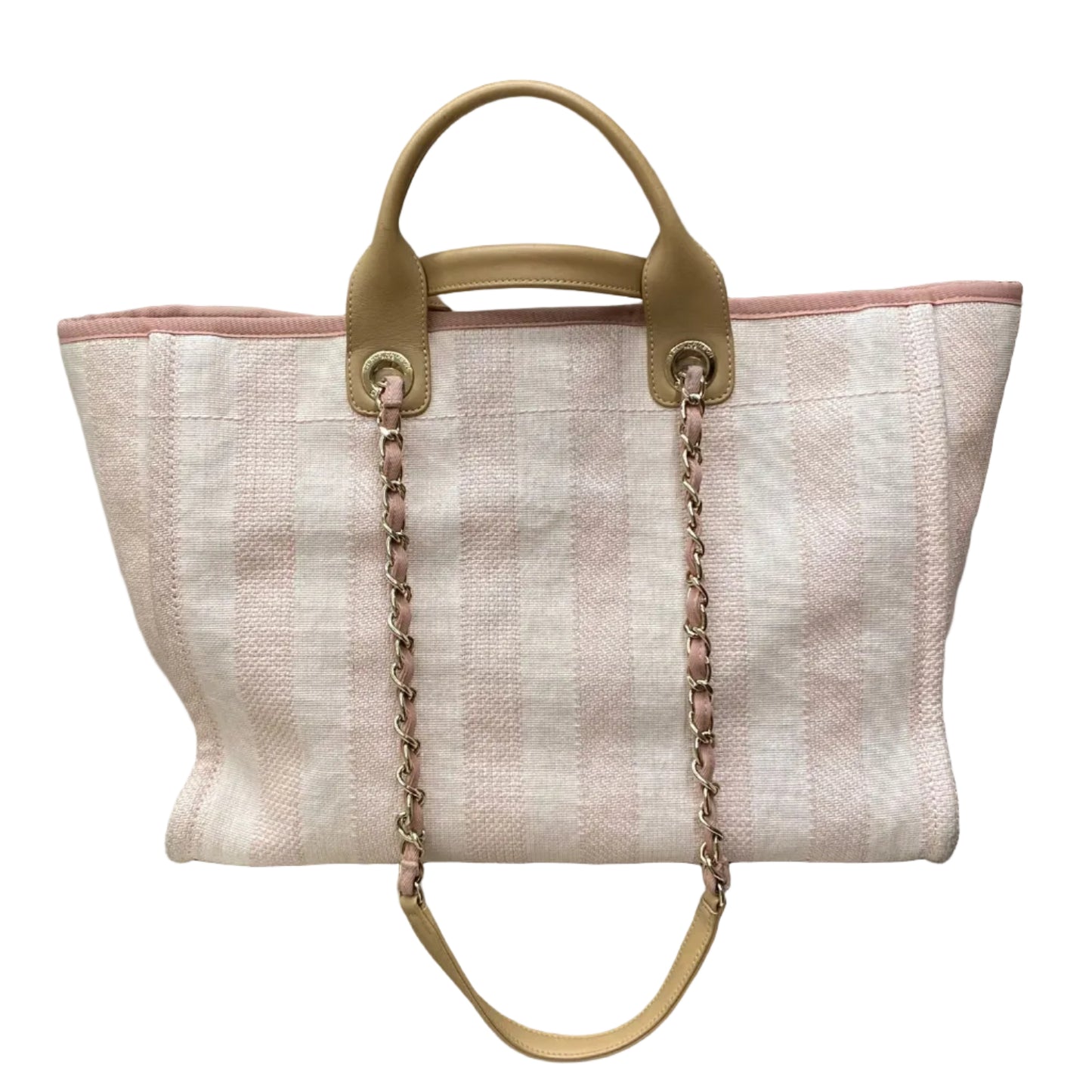 Bolsa Chanel Deauville Listra Rosa