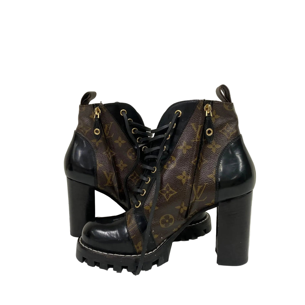 Bota Louis Vuitton Salto Alto Tam 37 Br