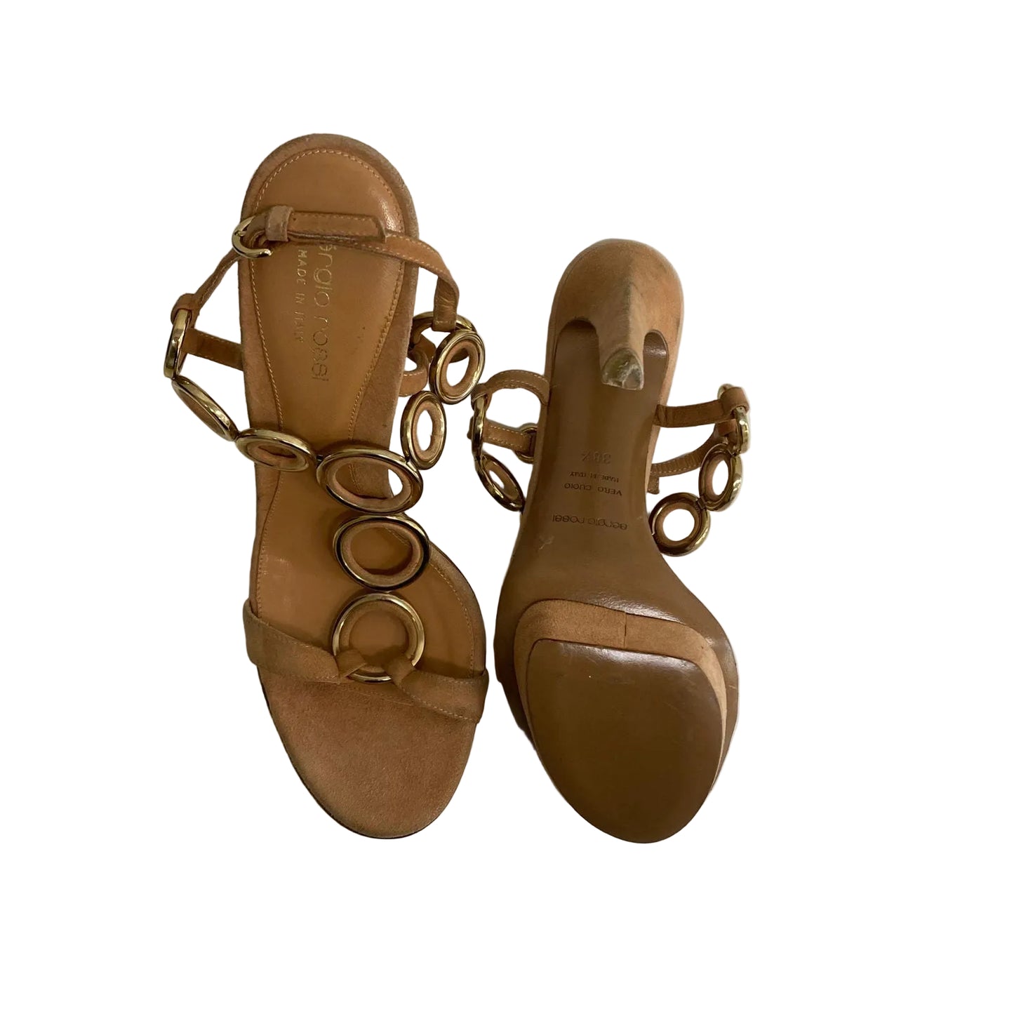 Sandalia Sergio Rossi Bege Tam 36,5 Br