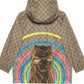 Jaqueta Corta Vento Gucci Monograma Gatinho Tam 10 anos Br