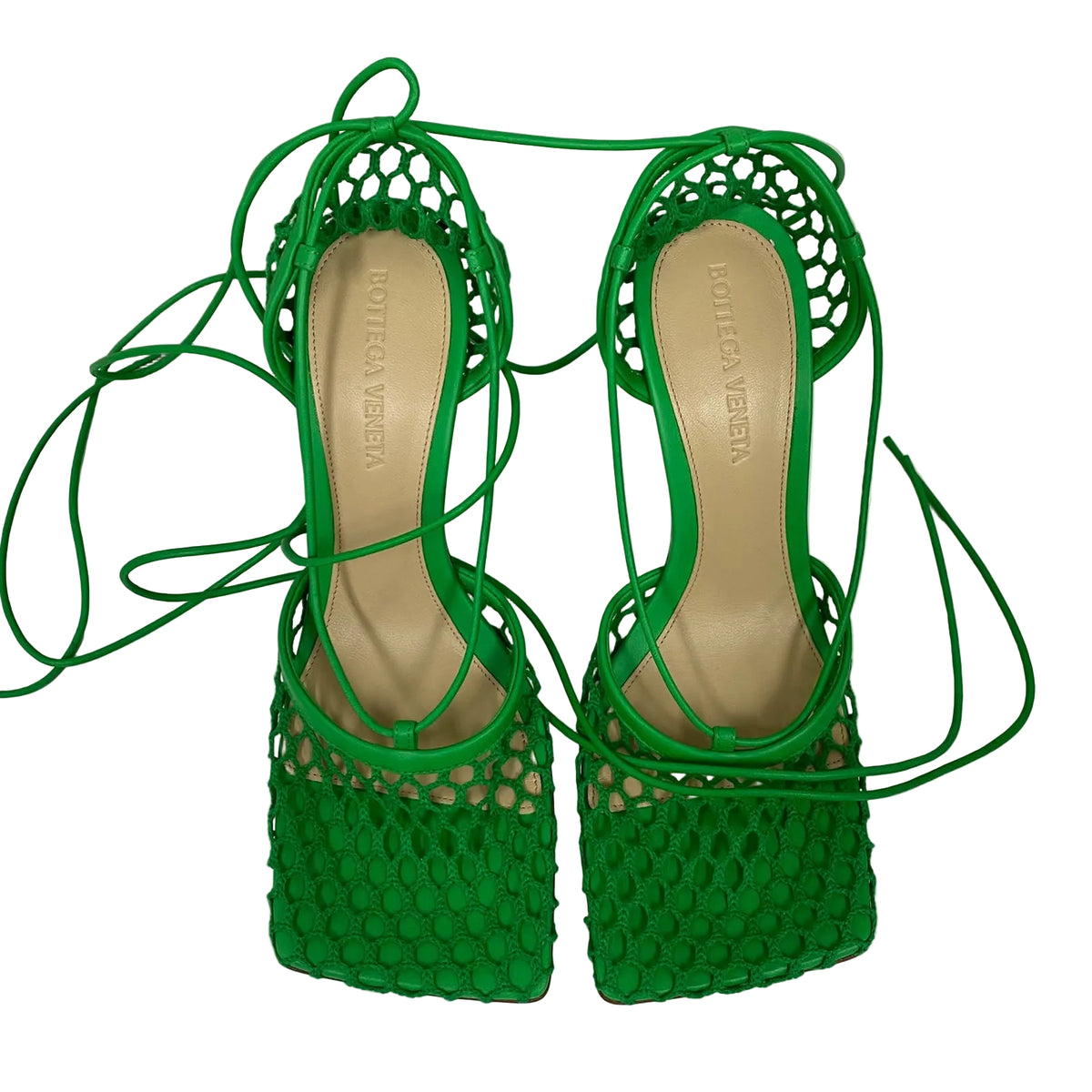Sandália Bottega Veneta Verde Rede Tam 34 BR