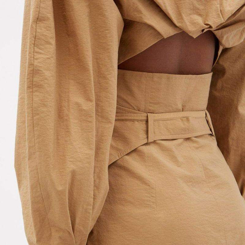 Vestido Jacquemus Bege Recortes Tam 36 Br