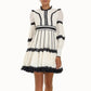 Vestido Zimmermann Branco Detalhe Preto Tam 36 BR