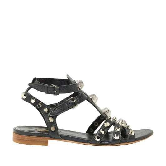Rasteira Balenciaga Preta Com Ferragem Tam 34,5 Br