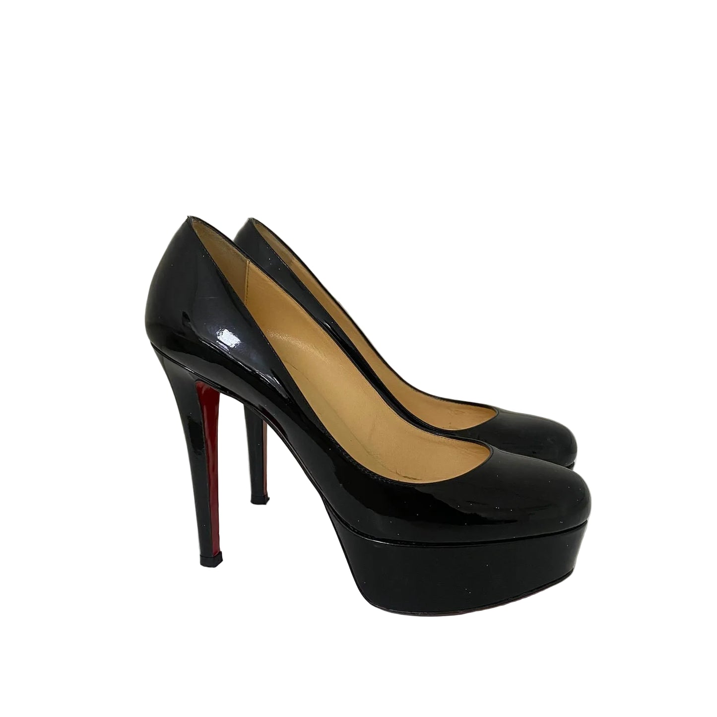 Sandália Louboutin Vinil Preta Tam 35,5 Br