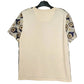 Camiseta Tory Burch Bege Estampada Tam M Br