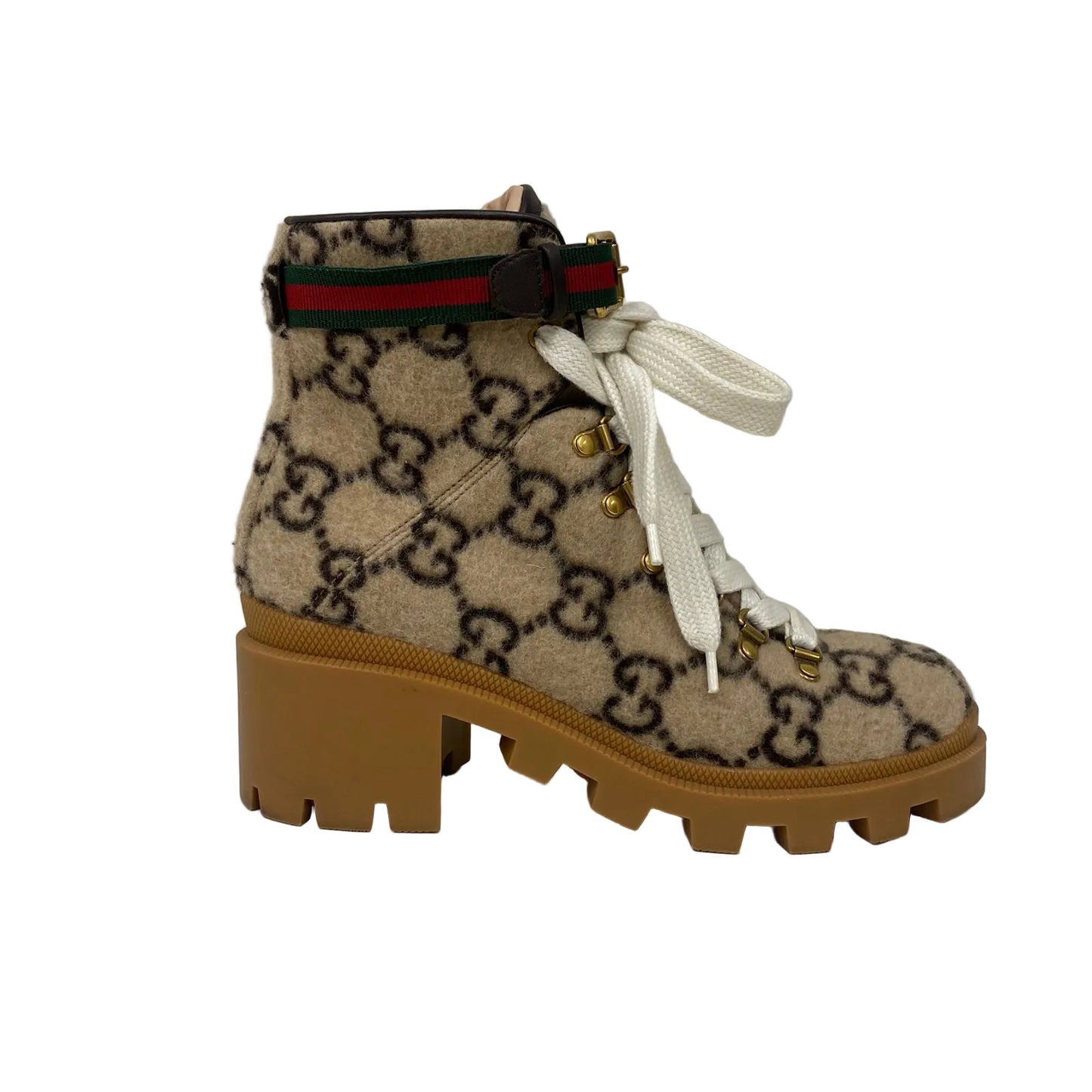 Bota Gucci Trip Bege De Pelinho Tam 37 Br