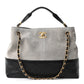 Bolsa Chanel Suede Calfskin Shiny Preto e Cinza