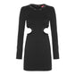 Vestido Staud Manga Longa Preto Tam M BR