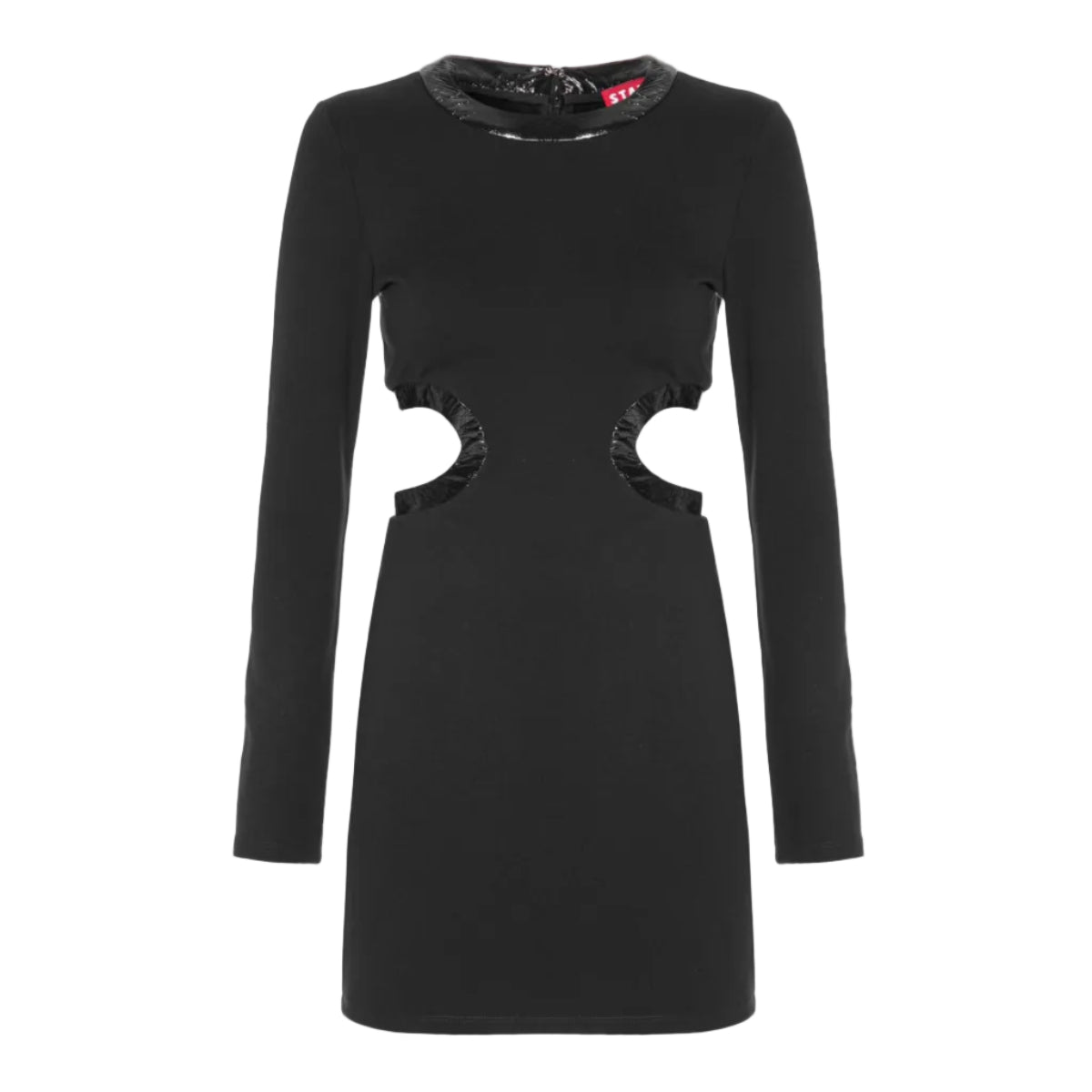 Vestido Staud Manga Longa Preto Tam M BR
