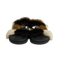 Rasteira Fendi Pelugem Marrom Tam 38 Br