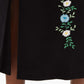 Saia Miu Miu Veludo Preta Com Flores Tam 38 BR