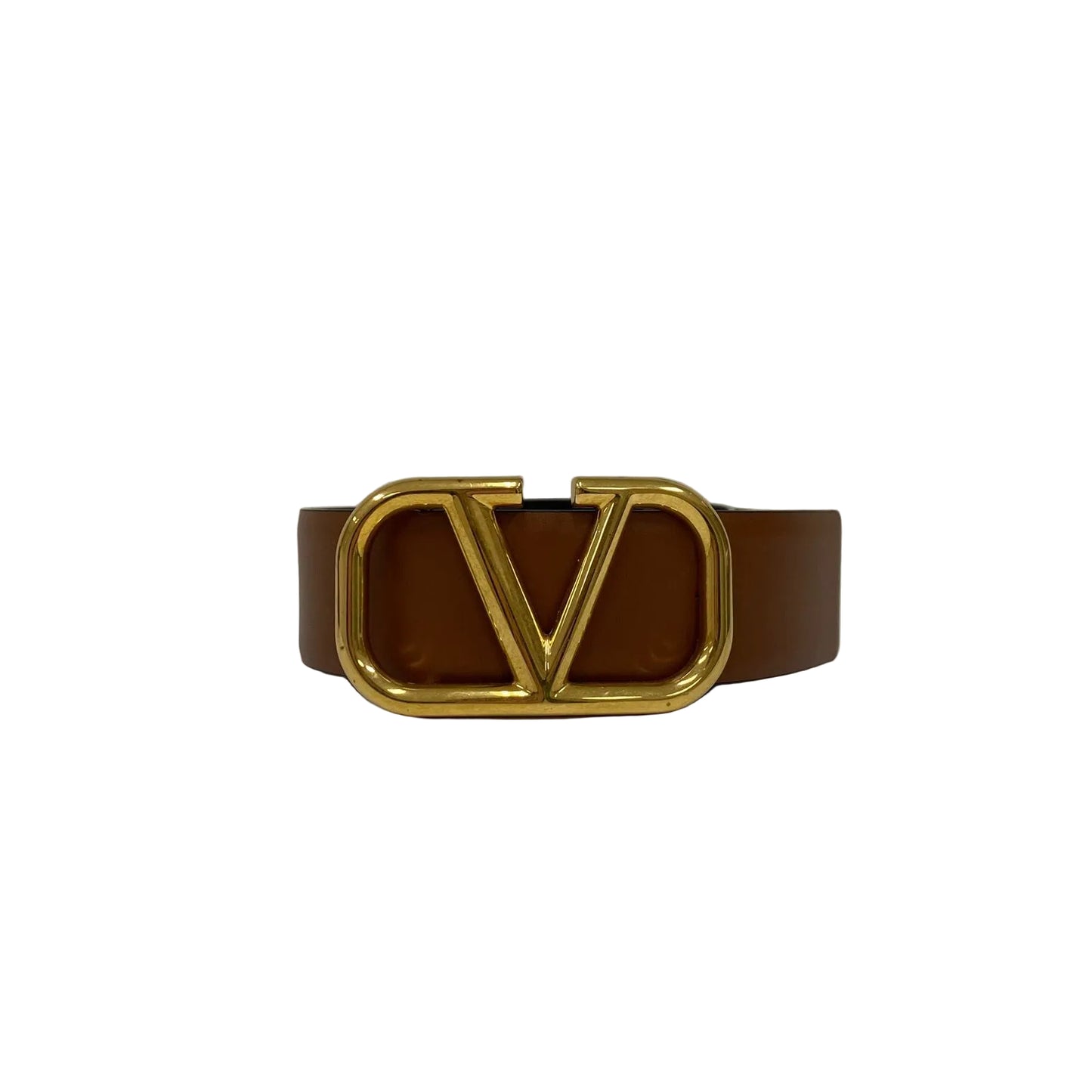 Cinto Valentino Caramelo Ferragem Dourada Tam P
