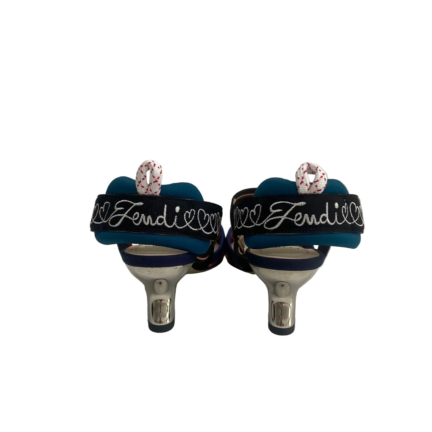 Sapato Slingback Fendi Xadrez Tam 34 Br