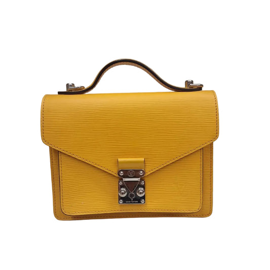 Bolsa Louis Vuitton Mimosa Epi Leather Monceau Laranja