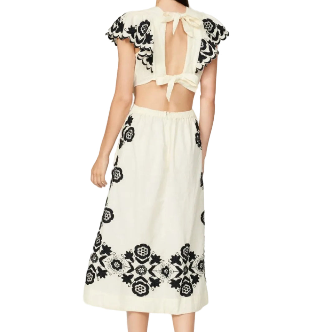 Vestido Sea New York Off White Bordado Tam P BR