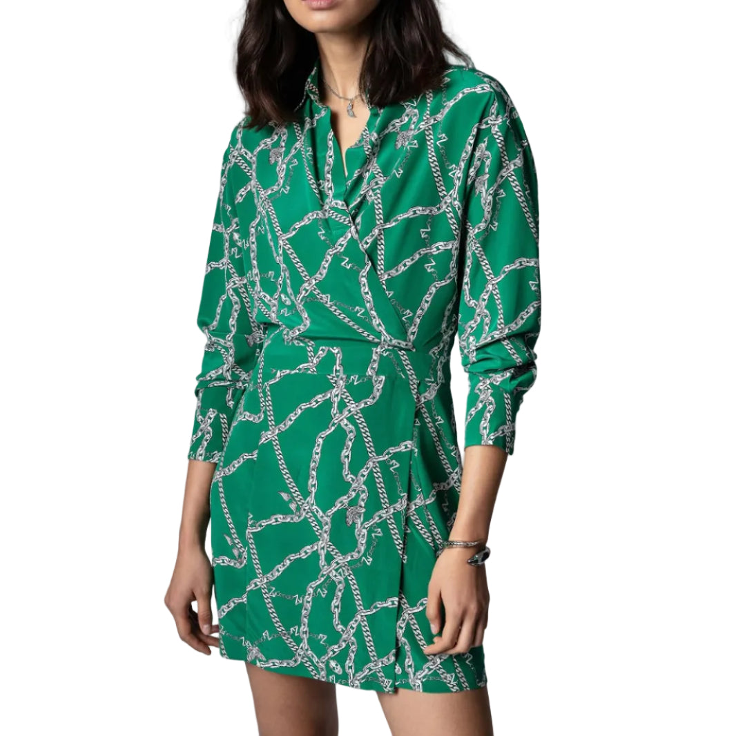 Vestido Zadig&Voltaire Estampa Verde Tam P BR