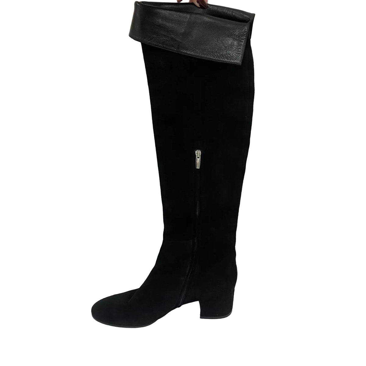 Bota Gianvito Rossi Preta Camurça Tam 37 Br