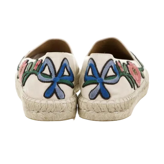 Espadrille Gucci Bege com Bordado Tam 36 Br