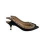 Scarpin Valentino Preto e Bege Tam 34 Br